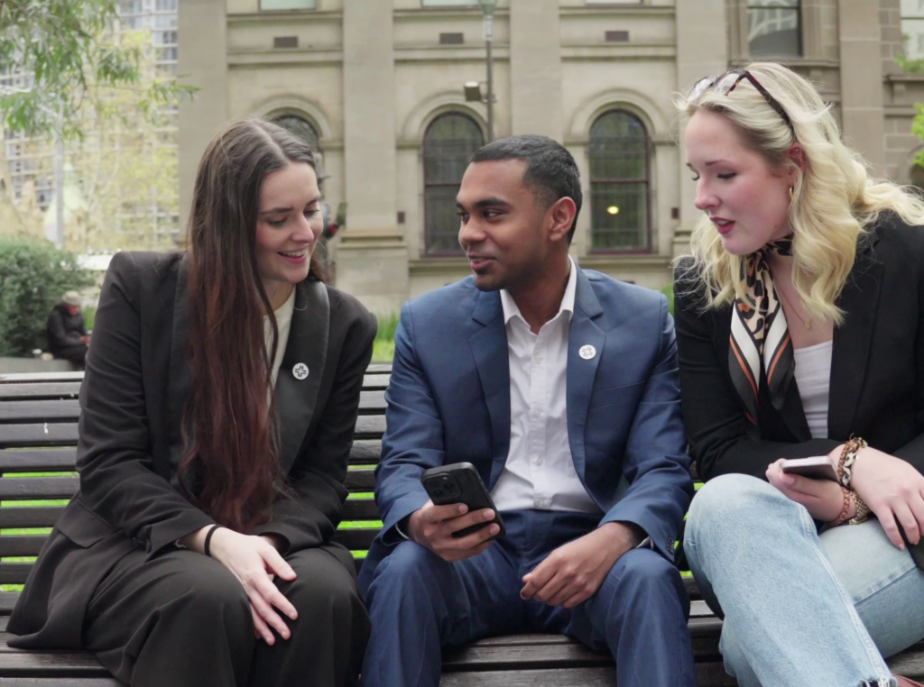 A group of The Hotel School Students at Orientation in Melbourne